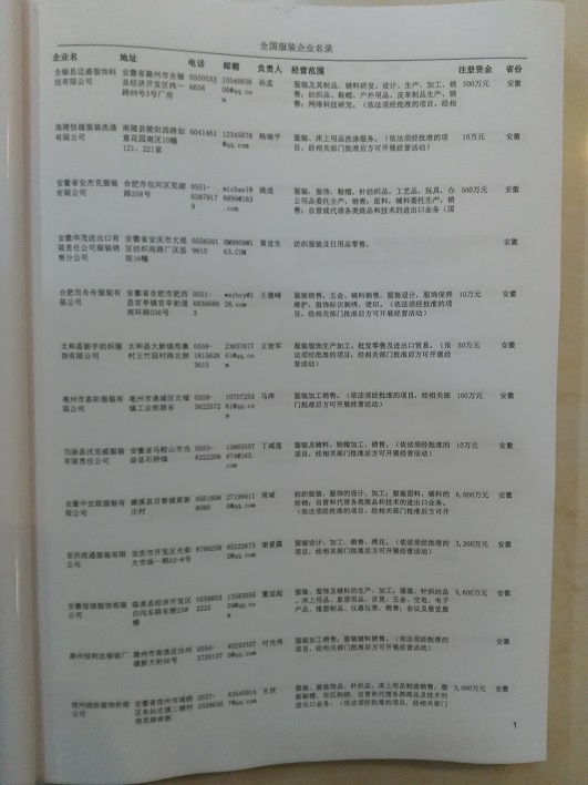 中國服裝企業(yè)黃頁可開展精準營銷，電話營銷、郵件營銷、傳真營銷等等多管齊下，圓您銷售冠軍夢
